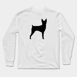 Toy Fox Terrier Silhouette Long Sleeve T-Shirt